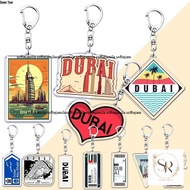 Vintage Dubai city travel keychain, Dxb airport ticket, handbag keychain, hero pendant, page