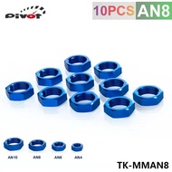 8AN AN8 AN-8  BULKHEAD RED ALUMINUM ANODIZED NUT SEALING LOCKING FITTING ADAPTER TK-MMAN8