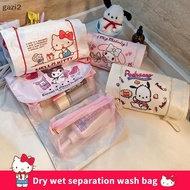 (gazi2) Sanrio Hello Kitty Folding Cosmetic Bag Travel Toiletries Hanging Storage Bag Large Capacity