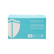 Medicos Sub Micron Surgical Face Mask 4Ply (Sea Blue) 50'S