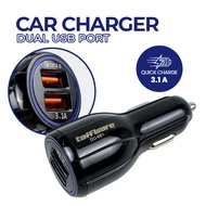 Car Charger Dual USB Port QC 3.0 3.1/2.4/2.1 A Display VOLT METER Battery - LE001 DC-681 FM-001