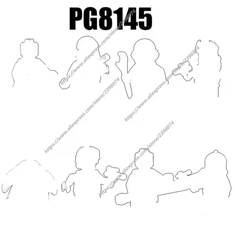 PG8145 Action Figures Movie accessories Building Blocks Bricks toys PG808 PG809 PG810 PG811 PG812 PG