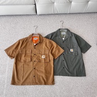 O8SX Car * Spring Summer Classic Square LOGO Short-Sleeved Shirt Tooling Short-Sleeved Casual Shirt 