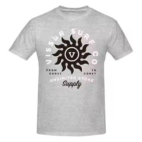 VISSLA Mens Spins Organic T Shirt Papaya Casual vintage Washed Top For Everyday Wear homme Stylish S