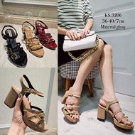 Ks.3206 heels 7cm glossy material/women's fashion heels 7cm
