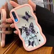 YIWESAN Casing Untuk Samsung A50 A50s A30s Case Casing pola Kupu-kupu Kasing HP Silikon Softcase Mac