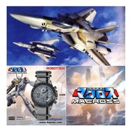 罕有：(減價)隱藏版灰色 VF-1S 福卡 王牌 隊長 Roy Focker 女武神 韋基利 Valkyrie 超時空要塞 Macross 40週年限量紀念版 可換錶帶 手錶 —— 【物料】：計時石英