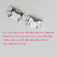 10-100Pcs Connector Plug Usb For Itel A49 Play P36 Vision 2 2S 3 Plus A58 A48 S16 Pro Lite A60S A04 
