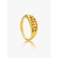 916 Gold Saddle Abacus Ring