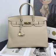 Hermes 愛馬仕 birkin35 bk35 風衣灰 金扣 X刻 附件：鎖具