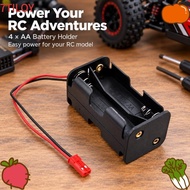 7TILOYSHOP 1/2/4pcs RC ON/ Switch, Plastic Black JST Connector 6V Receiver Box,  5.7*3.0*3.0cm RC Li