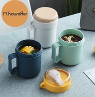 Houroffer Gelas Mug Multifungsi OR-0238 Dengan Sendok 580ml BPA Free Anti Tumpah
