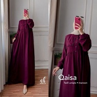 Qaisa Dress Gamis Rayon Twill Nabtik Terbaru 2025 Wanita Muslimah