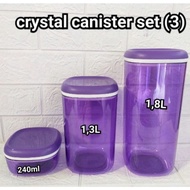 TUPPERWARE CRYSTAL CANISTER 1PCS UK 1.8LITER ORIGIN
