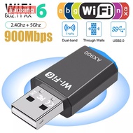 jiaoxing อะแดปเตอร์ USB แบบ dual-band WIFI 6 AX900การ์ดเครือข่ายไร้สาย2.4G/ 5G สำหรับคอมพิวเตอร์ตั้ง