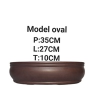 Oval bonsai Ceramic pot