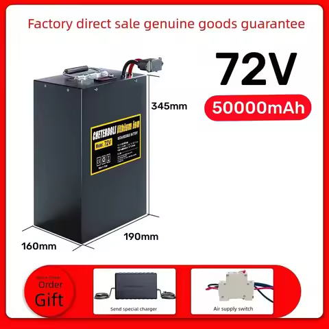 Aleaivy 60V 72V Ebike Lithium Battery 20Ah 30Ah 40Ah 50Ah Li ion Battery for 2000W 3000W Motor Bicyc