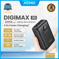 ACMIC DIGIMAX 30000mAh Powerbank Mini 22.5W Fast Charging Type C