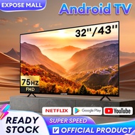 Smart TV 32 inch TV Murah Support MYTV LED 4K EXPOSE 32 inch/43 inch Smart TV HD With Android TV/WiFi/Netflix/YouTube