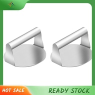 [luxiang.] Stainless Steel Crushing Hamburger Briquette Hamburger Patty Masher Round Meat Briquette 