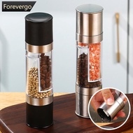 FOREVERGO 2 In 1 Pepper Mill Grinder Stainless Steel Manual Salt Pepper Grinder Seasoning Multifunct