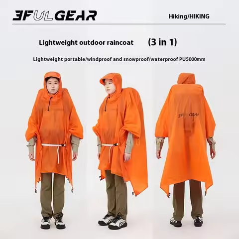 3F UL GEAR 3 in1 Ultralight Hiking Cycling Raincoat Outdoor Awning Camping Mini Tarp Sun Shelter Pon