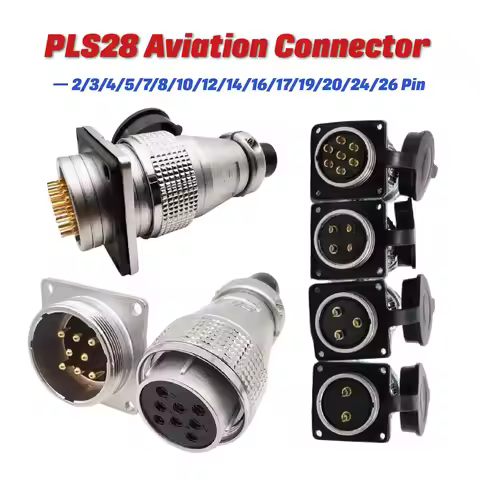 PLS28 -2/3/4/5/7/8/10/12/14/16/17/19/20/24/26 Pin Aviation Connector Plug Male Female Plug Socket Co