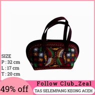 TAS SELEMPANG WANITA/ TAS WANITA MOTIF KHAS ACEH/  Tas Itali Gagang Emas Besar