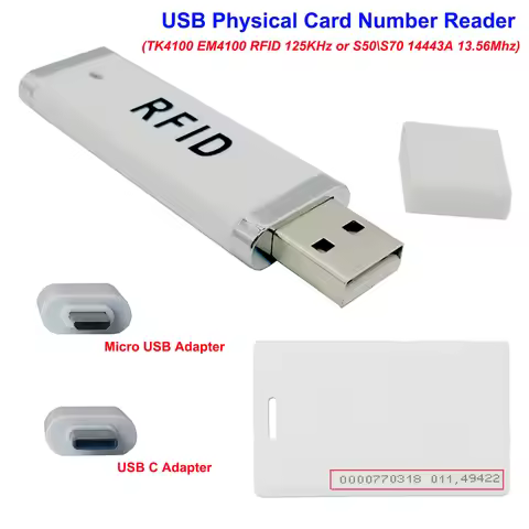 Adjustable Mini Portable TK4100 EM4100 RFID 125KHz S50\S70 14443A 13.56Mhz Proximity Smart EM Card U