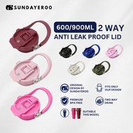 SUNDAYEROO 600ML 900ML Penutup Lid Cover Tumbler Only Replacement Parts with Handle Tumbler Cover Bo