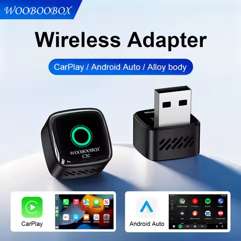 Wooboobox 2in1 Adapter Wireless CarPlay Android Auto Dongle AI Smart Box 2026 New 5G WiFi For Car wi