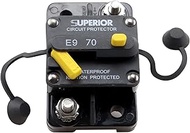 ZOOKOTO 12V- 48V DC 70 Amp Manual Reset Circuit Breaker Waterproof