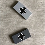 lego printed ww2 german logo 2×4 tile