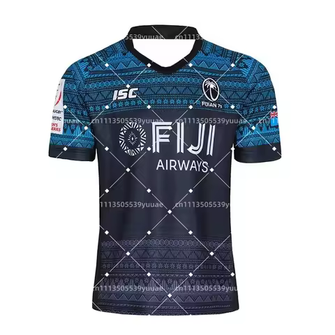 2026 Summer New Fiji Rugby Jersey Men's Breathable Quick Drying Outdoor Casual Fiji Rugby Fitness T-