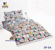 TOTO (SP04) ลายสนูปปี้ Snoopy ชุดผ้าปูที่นอน ชุดเครื่องนอน ผ้าห่มนวม  ยี่ห้อโตโตแท้100%