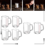 [ 2Pcs Glass Measuring Cup with Handle 120ml Graduated Beaker Measuring Cup Glass Espresso Jugs for Coffee