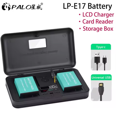 PALO LP-E17 LPE17 LP E17 Battery for Canon EOS 200D M3 M5 M6 750D 760D T6i T6s 800D RP Kiss X8i SL2 