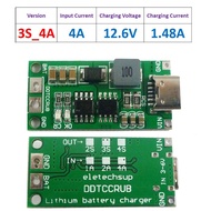 Type-C DC 3-6V บูสต์ชาร์จ BMS 2S 8.4V 3S 12.6V 4S 16.8V 1A 4A 2A บอร์ดชาร์จแบตเตอรี่ลิเธียม USB โมดู