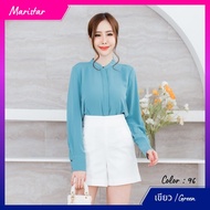 Maristar : No.2087 เสื้อแขนยาวสีพื้น | Solid Long Sleeve Blouse