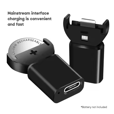 USB Type-C Plug Li-ion LIR2032 LIR2025 ML2032 ML2025 CR2032 Coin Button Cell Battery Adapter Charger