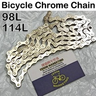 Chrome Colour Bicycle Chain Rantai Basikal Warna colorful Fixie BMX 98 Links Quality 114L single spe