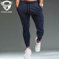 EAGLADE Jogging Sweat Cuffed Jogger Pants for Men Tracksuit Man Trousers Stretchable CK-17 in Navy B