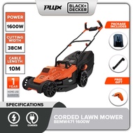 BLACK & DECKER BEMW471BH 1600W 38CM Lawn Mower with Bike Handle 240V BEMW471