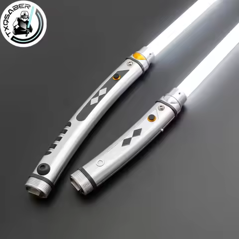 TXQSABER Smooth Swing Lightsaber Force Heavy Dueling Double Saber Metal Hilt with Colors Chang Custo