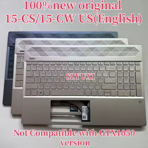 100% New Original US English TPN-Q208 For HP Pavilion 15-CS 15-CW Laptop Keyboard Palmrest Assembly 