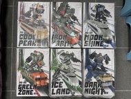 全新 未開 一套 六盒 Transformers 變形金剛 Moonstudio Moon Studio 雷電 火車 合體 變型 金剛 新幹線 MS-01 暗夜 , MS-02 冰原 , MS-03 