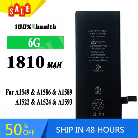 1810mAh for Apple IPhone 6 Mobile Phone Battery A1549 A1586 A1589 A1522 A1524 A1593 Rechargeable Bat