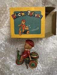 中國製古董經典懷舊鐵皮三輪車玩具