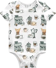 vvfelixl Baby Girls' Bodysuits Llama Alpaca Cactus Short Sleeve Cotton Baby Clothes For Girls 0-24 M