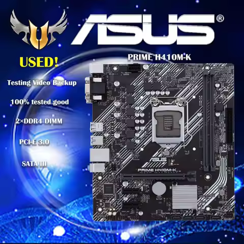 Asus PRIME H410M-K Original Desktop Intel H410 H410M DDR4 Motherboard LGA 1200 i7/i5/i3 USB3.0 M.2 S